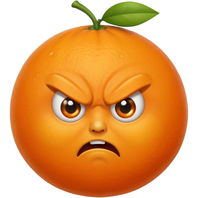 an angry orange emoji