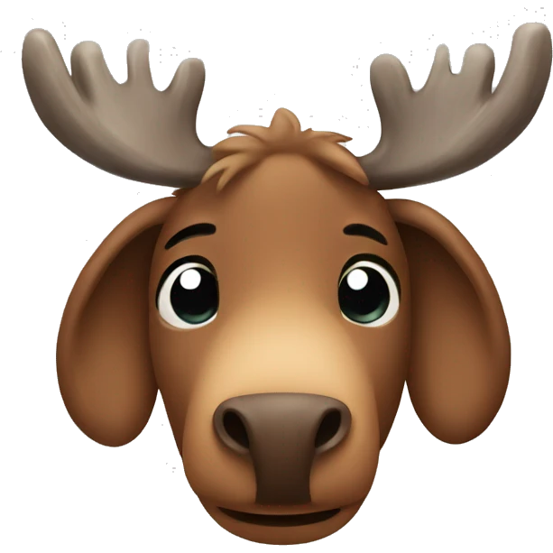 Cute moose  emoji