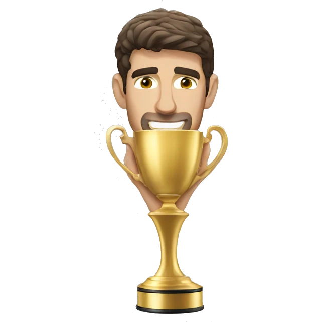 Michael phelps with golden cup  emoji