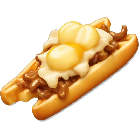 Poutine qui mange des pâtes  emoji
