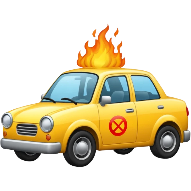 Fired car emoji