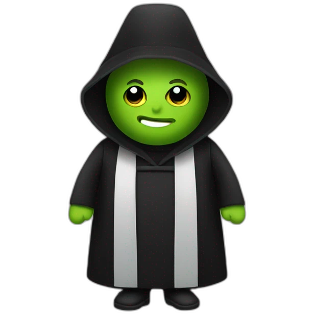 Avocat en robe noire emoji