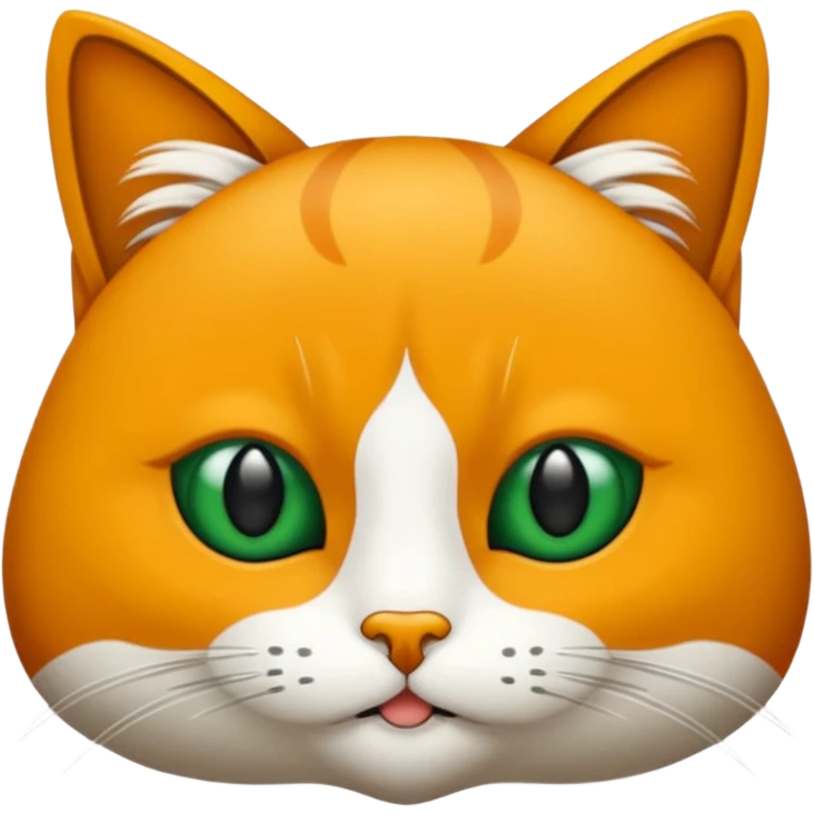 Esmer bir kız ve yeşil gözlü kucağında bir kedi emoji