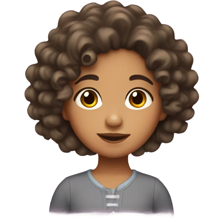 Hispanic Little girl with curly hair emoji