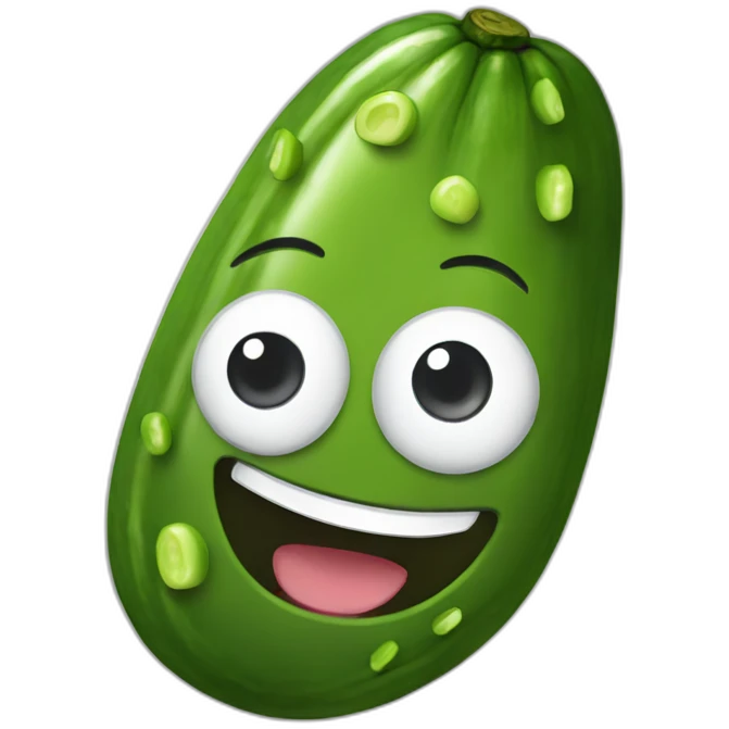 Excited pickle emoji