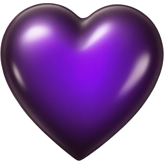 Shiny glass dark chocolate purple heart  emoji