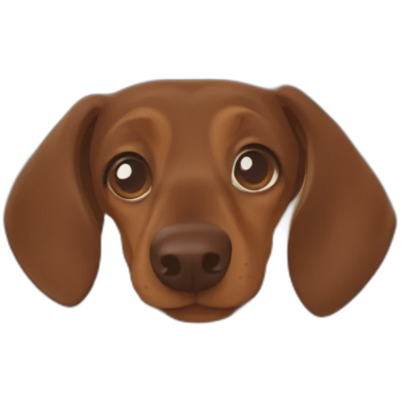 two brown daschund emoji