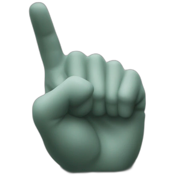 Italian statue finger pointing down emoji
