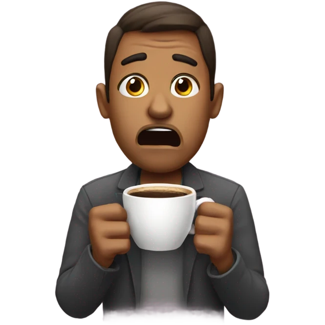 Coffee jitters emoji