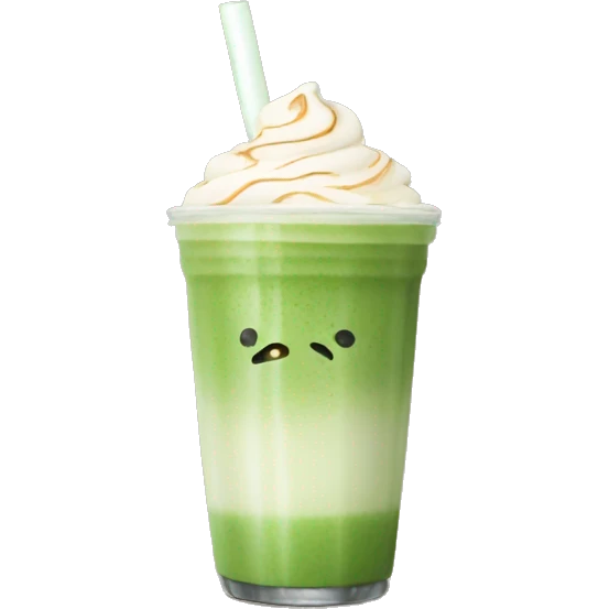 ice matcha latte  emoji
