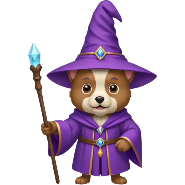 Dog wizard emoji
