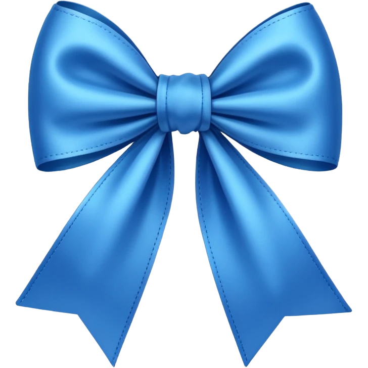blue color bow emoji