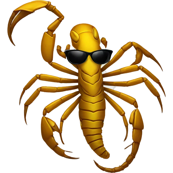 Scorpion with sunglasses emoji