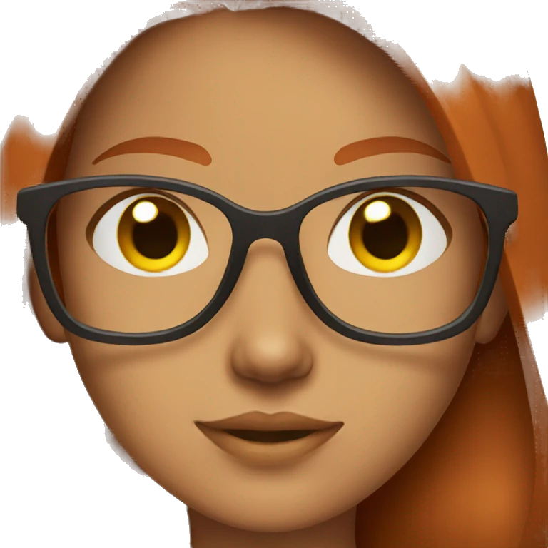 Girl with red hair brown eyes and sunglasses emoji