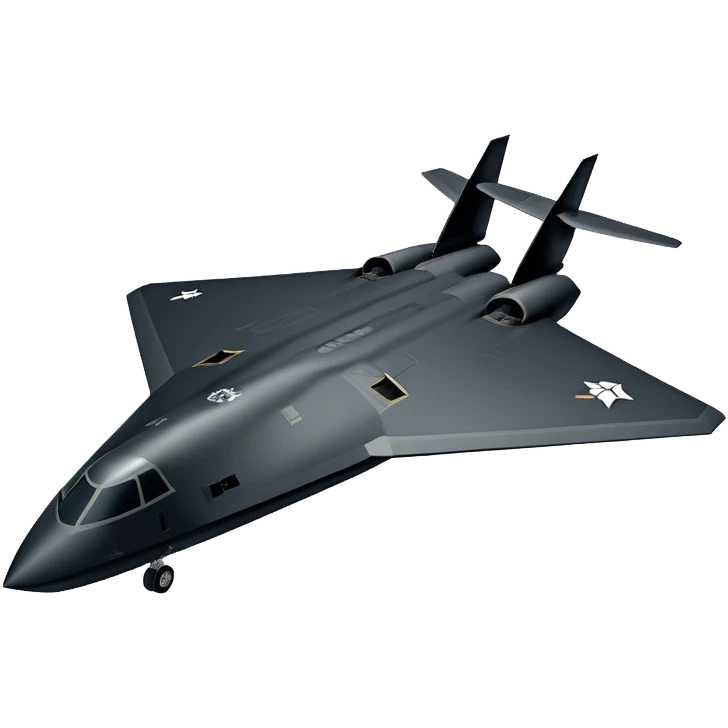 Military Bomber - B-2 Spirit - Northrop Grumman (Model Year: 2021) (Iconic colour: Stealth black) emoji