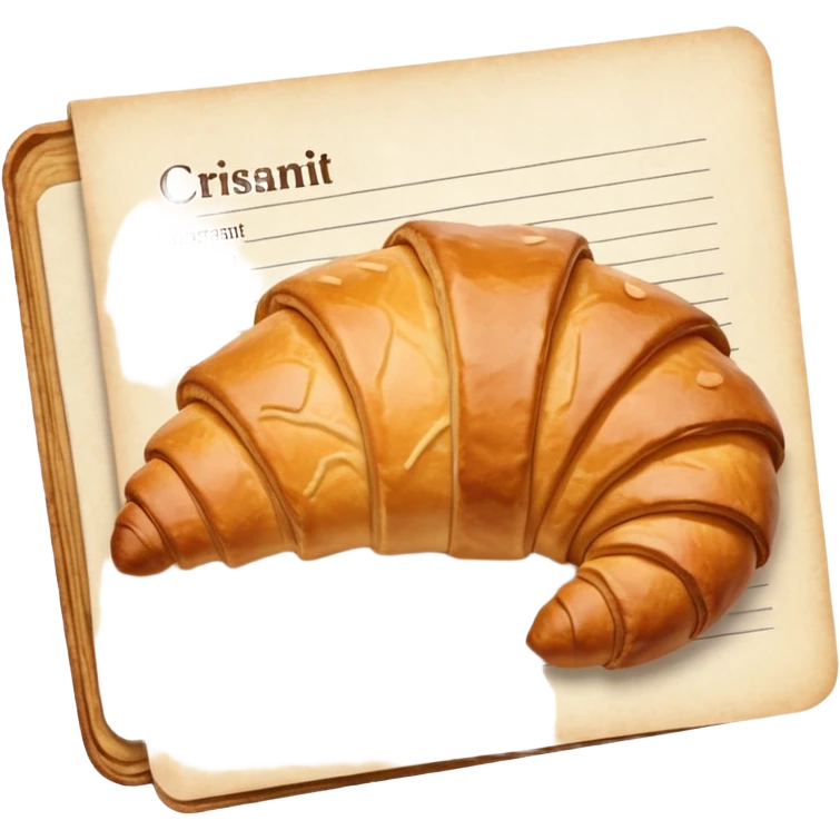 one photo with croissant like catalog cards from delivery  emoji