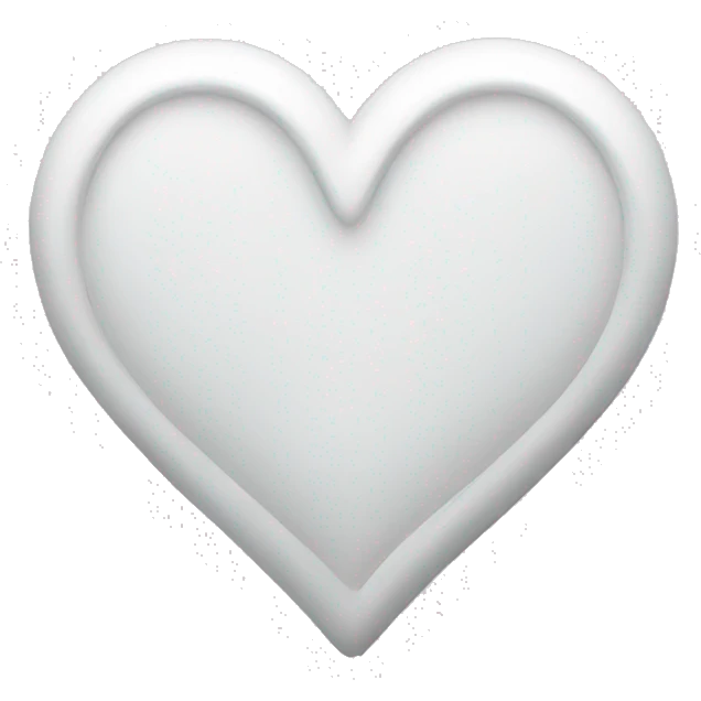 fancy white love heart emoji