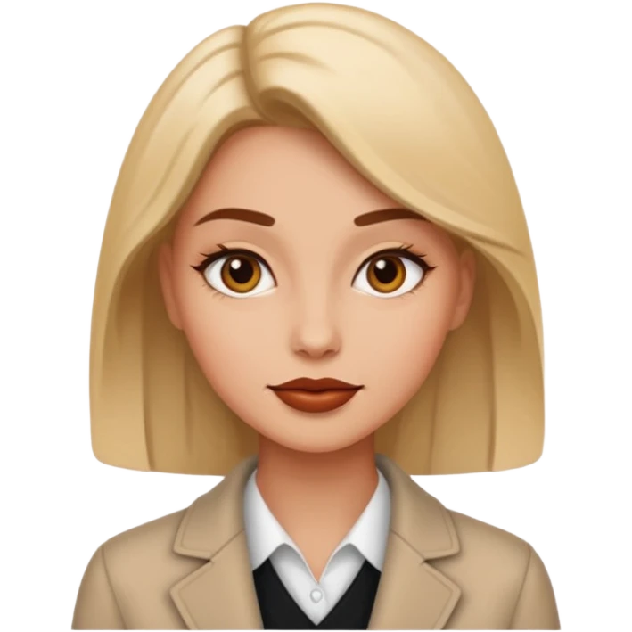 Female portrait with style emoji