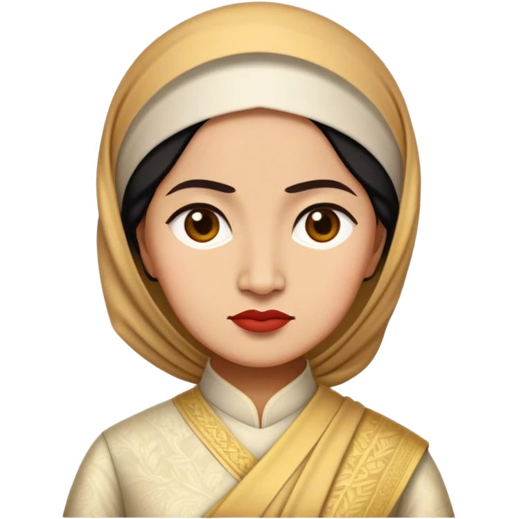 Cinematic Realistic Raden Ajeng Kartini Portrait Emoji, depicted as an inspiring Indonesian feminist icon in period attire with a thoughtful determined gaze, rendered with lifelike textures and warm empowering lighting that captures her pioneering spirit. emoji