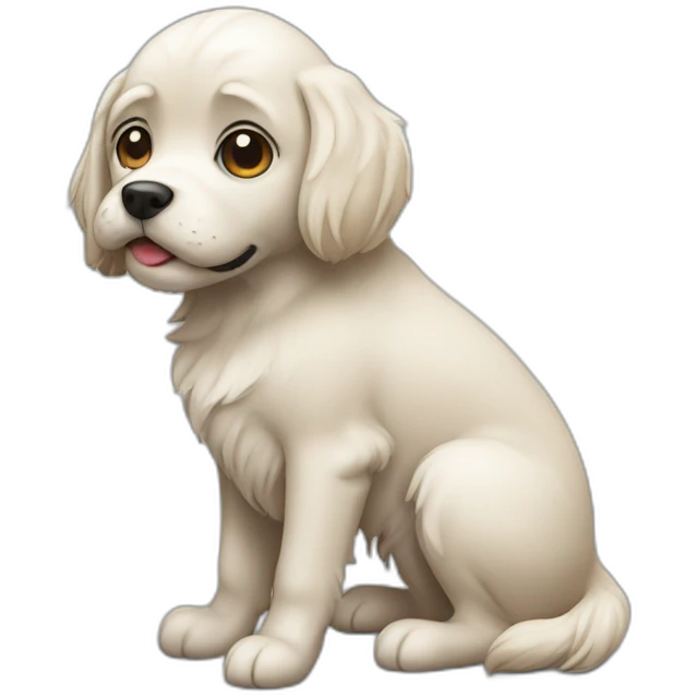 Chien sur un chat emoji