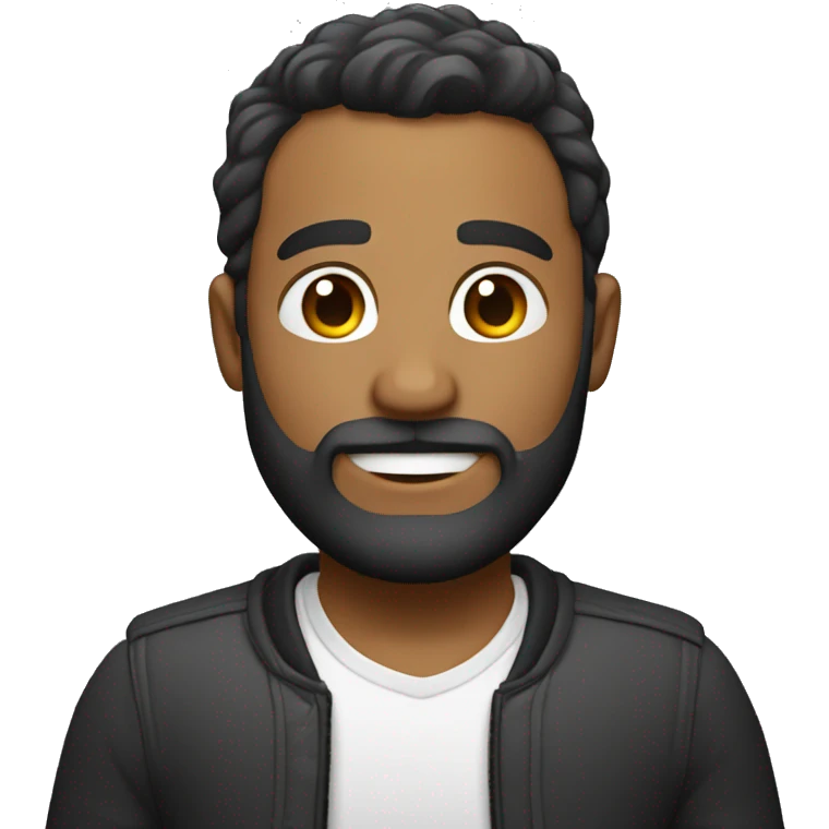 Chico con barba corta jugando con su play  emoji