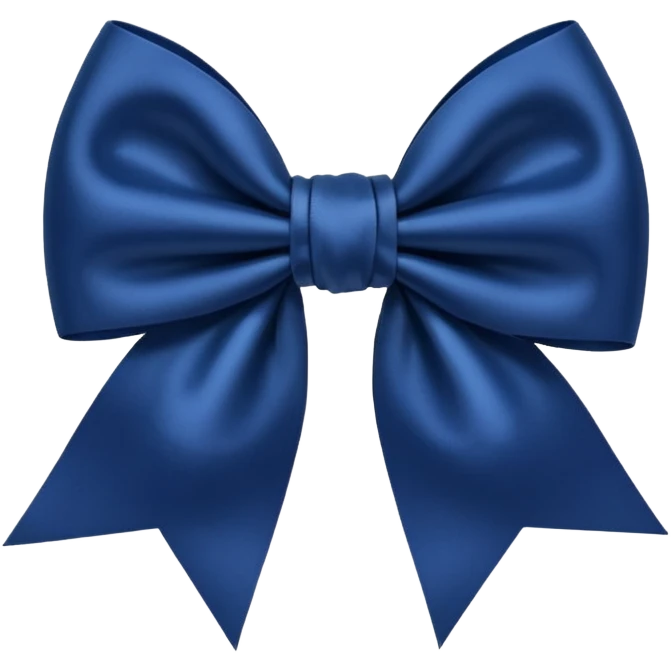 A navy blue bow emoji