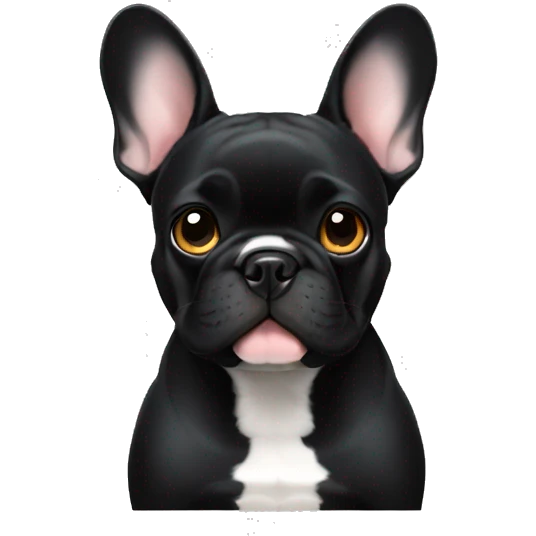 ears of french bulldog black emoji