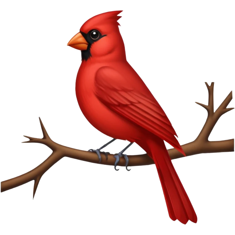 Cardinal bird with pink background  emoji