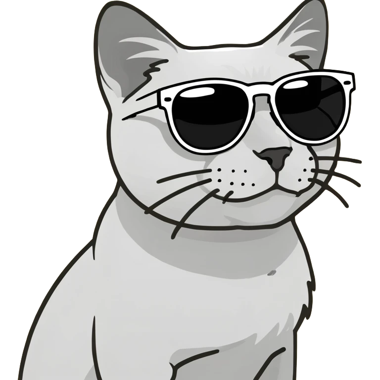 Cat with sunglasses emoji