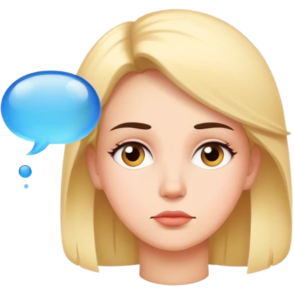 woman thinking bubble next to her emoji