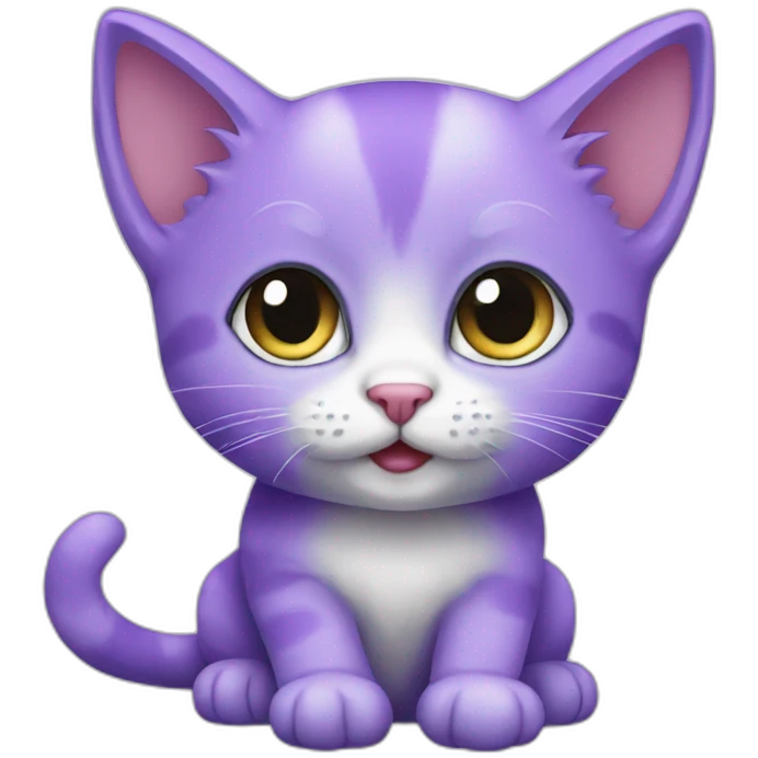 violet kitten emoji