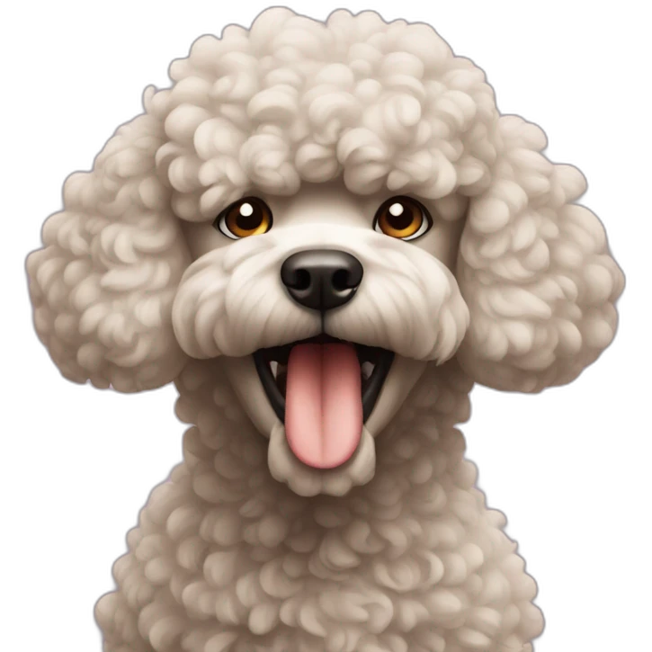 angry poodle emoji