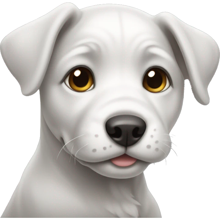 white gray puppy emoji