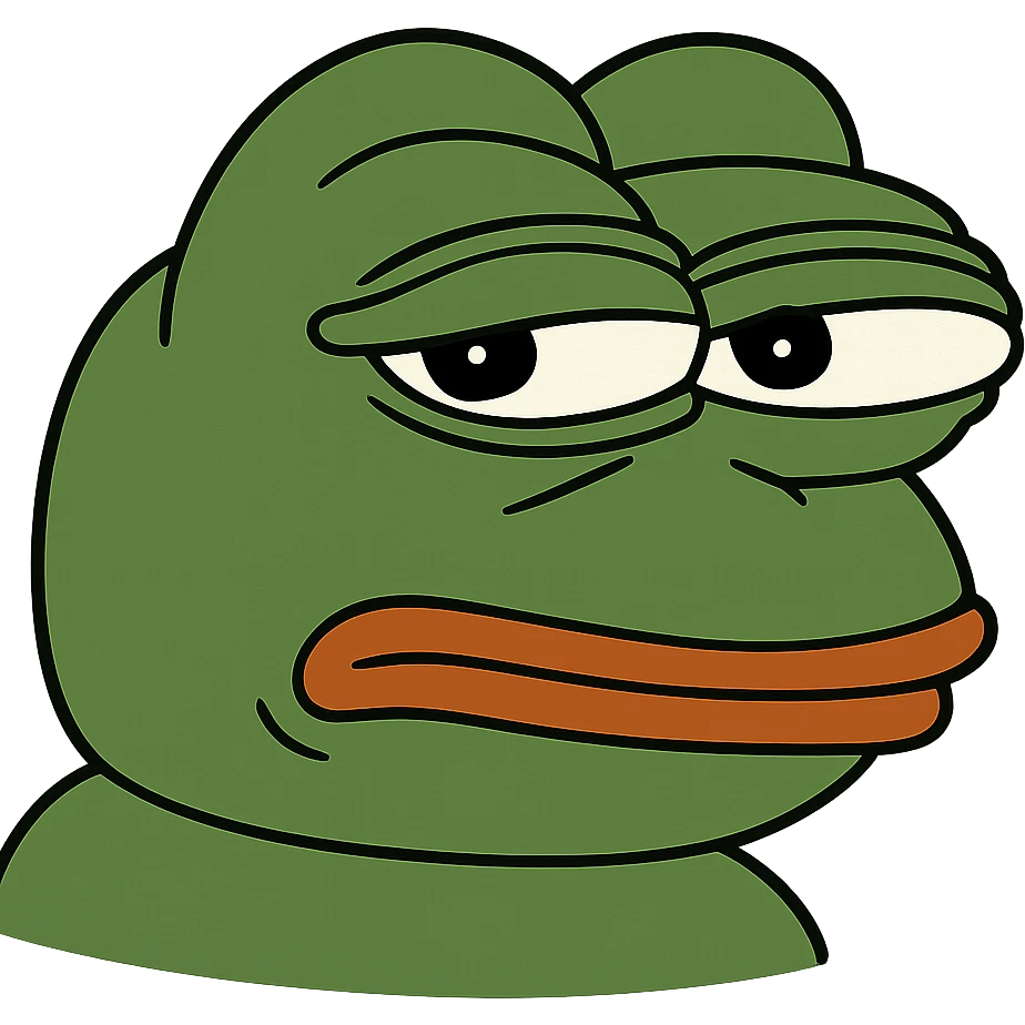 pepe the frog skeptical expression emoji
