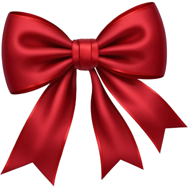 dark red bow emoji