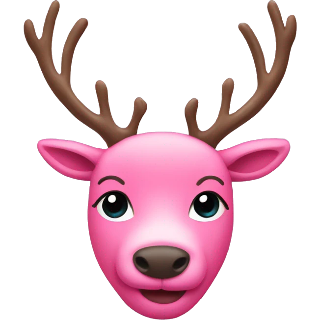 pink reindeer emoji
