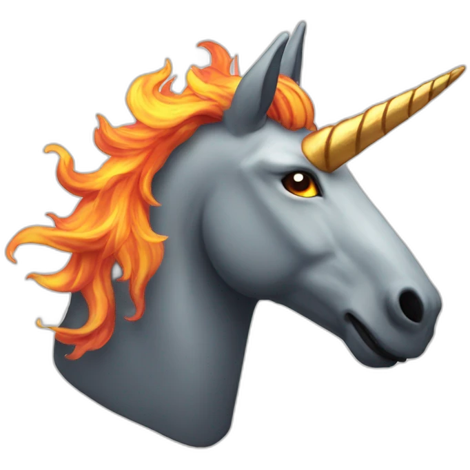 fire unicorn  emoji