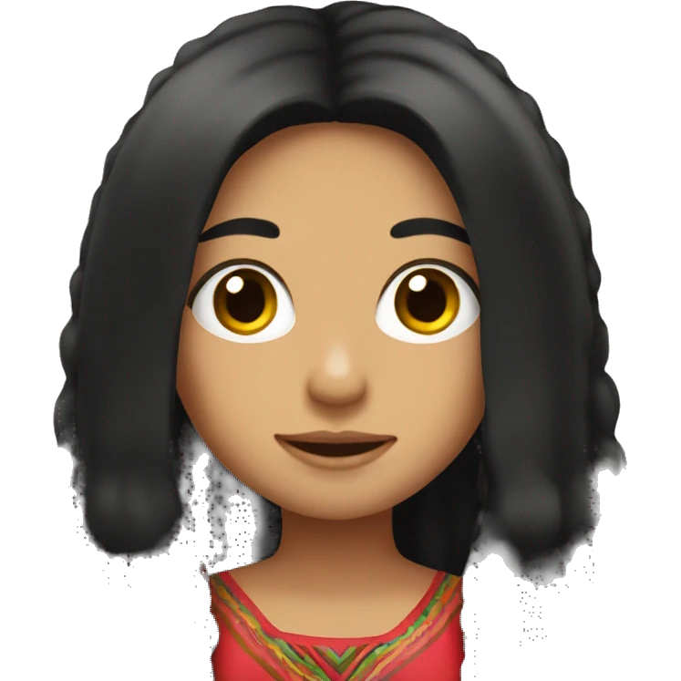 Mexican with girl with long black hair  emoji
