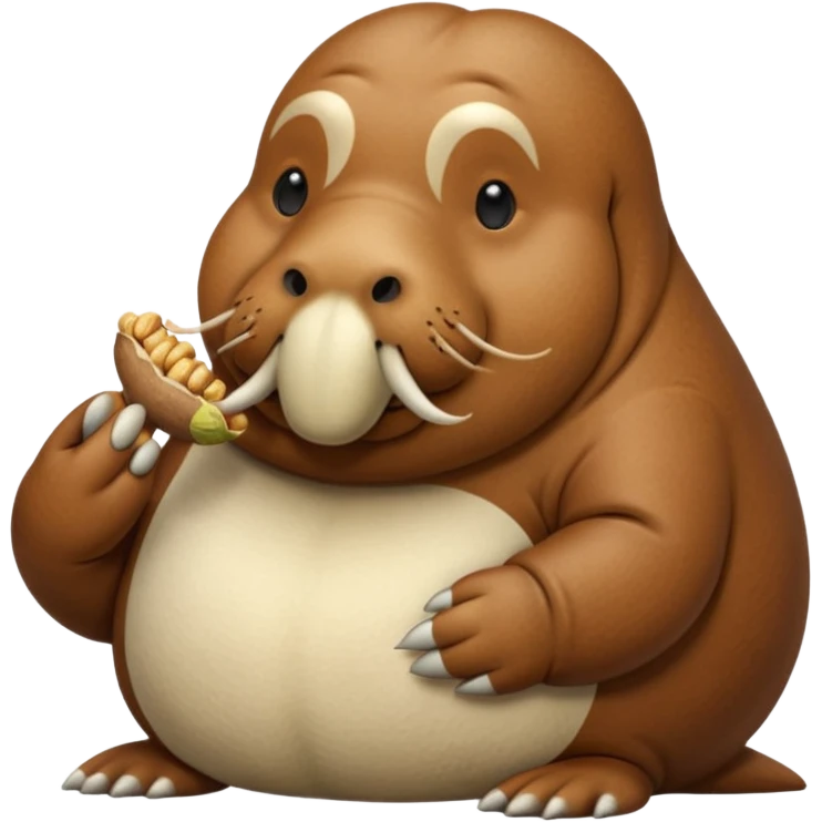 walrus holding peanut emoji