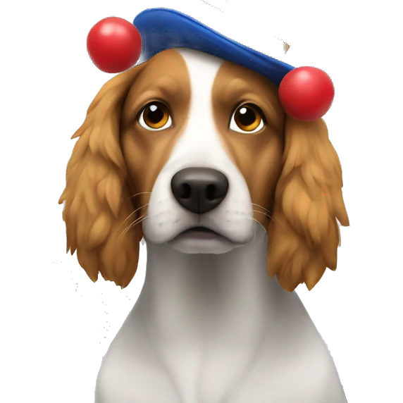 dog on airplane as a clown emoji