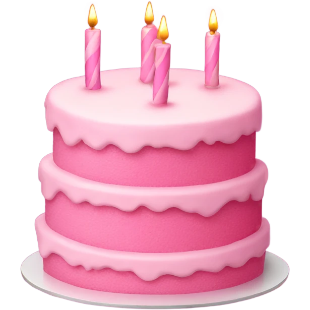 pink birthday cake  emoji