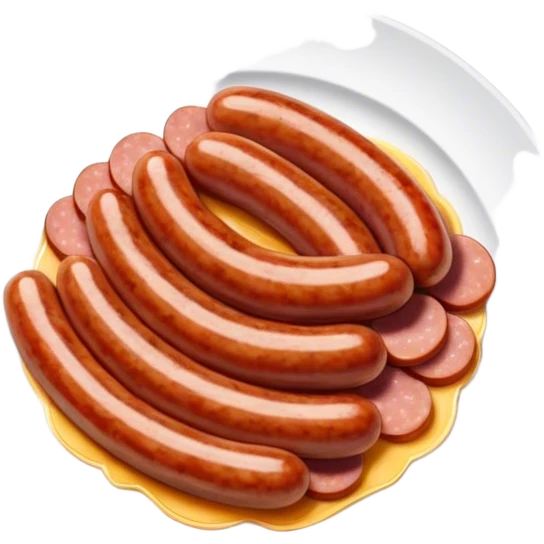 Колбаса в тарелке  emoji