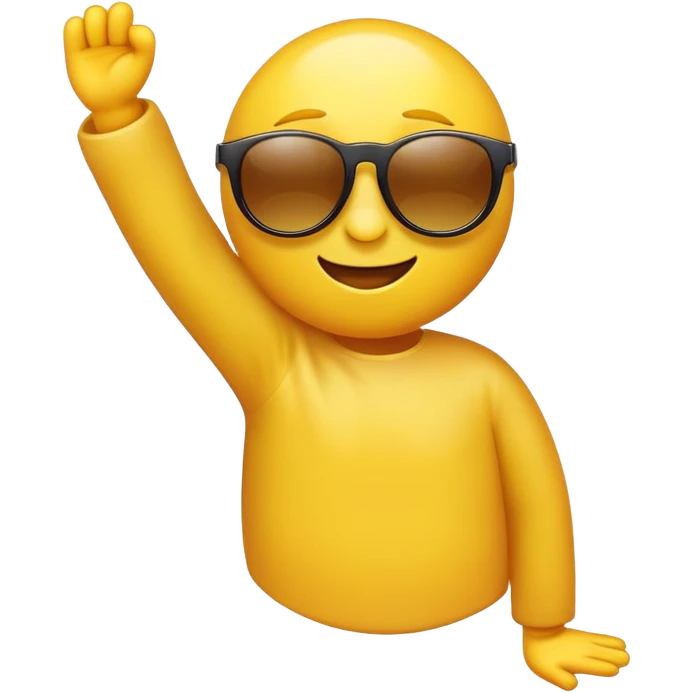 yellow emoji with sunglasses dabbing  emoji
