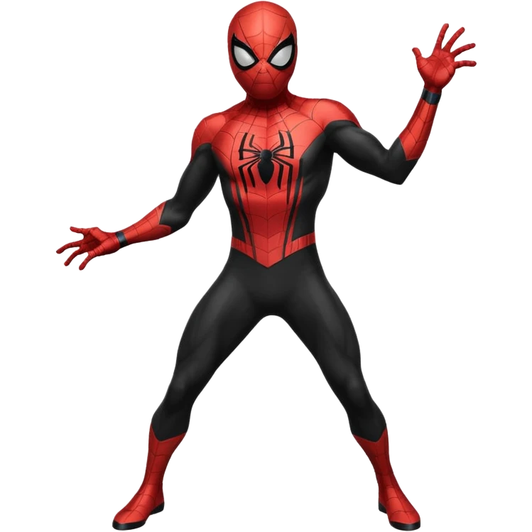 Full Black colored suit spider man emoji