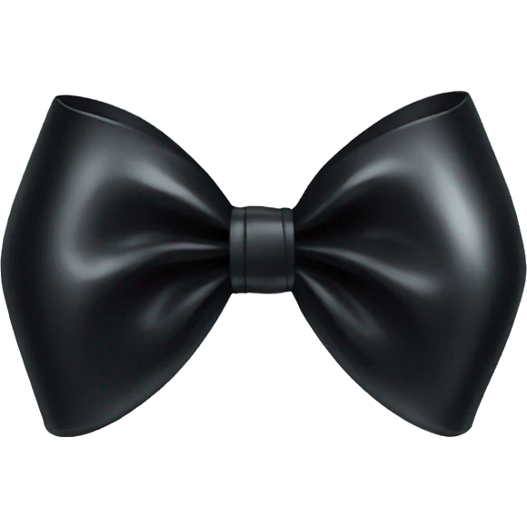 black shiny bow emoji
