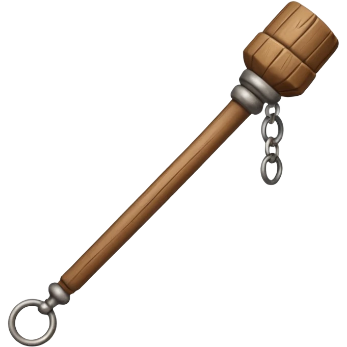 Monk Staff, Staff – Wooden monk’s staff with metal rings at top. emoji