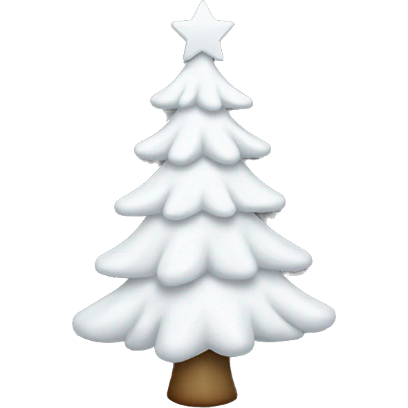 Christmas white tree emoji