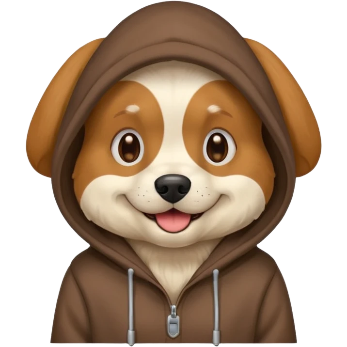 Dog wearing hoodie  emoji
