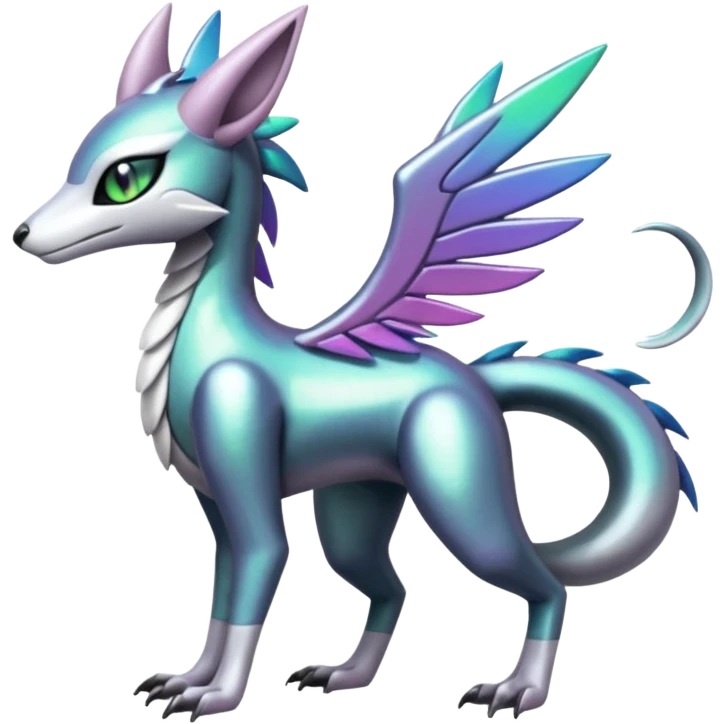 Meloetta-Sergal-Palkia-hybrid-fusion-Fakémon-creature, full body emoji