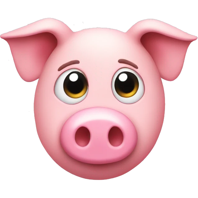 Pink heart with pig nose  emoji